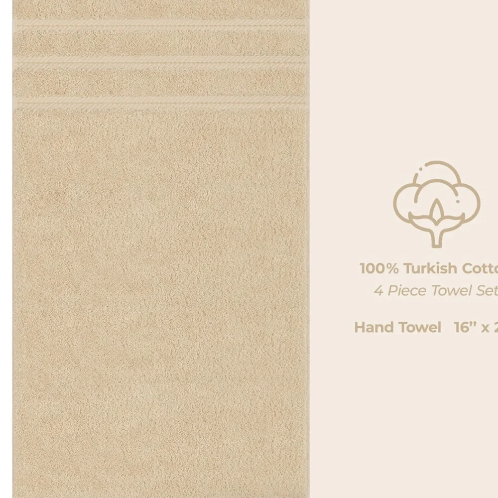 American Soft Linen 6 Piece Luxury Hand Towel Set.  100% Turkish Cotton.  New.